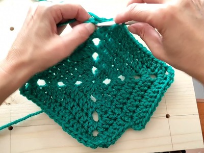 Ha tu primer Granny square Crochet  Punto Alto en ganchillo #diy #crochet #puntoalto