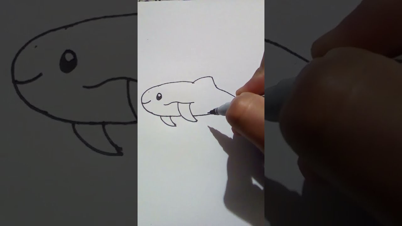 Como dibujar una VAQUITA MARINA, PASO A PASO en YouTube2021. #shorts