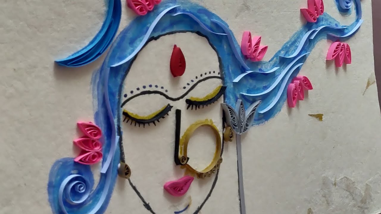 Durgashatami special |Quilling Durga Face #durga #paperquilling