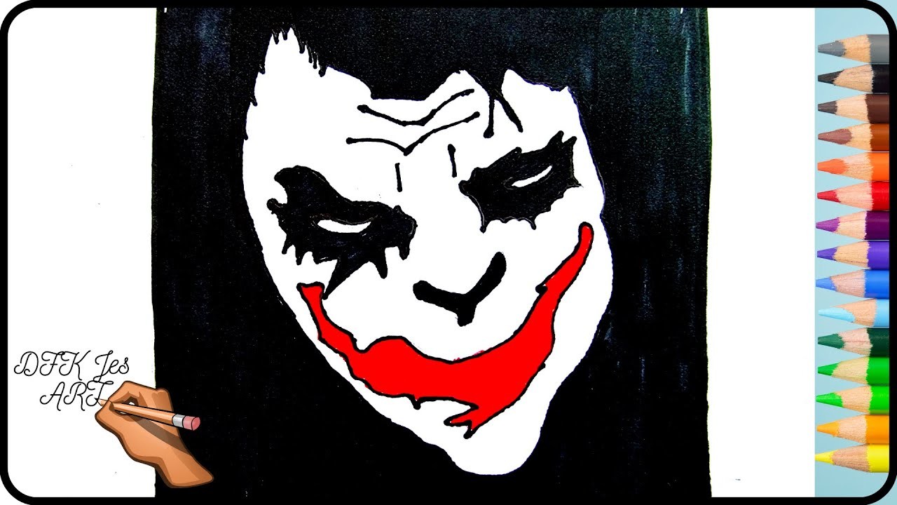 How to draw joker step by step| Jokerni qanday chizish mumkin | Как нарисовать джокера | DFK Jes ART
