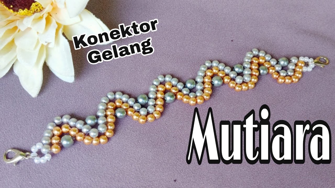 Tutorial Konektor Masker Mutiara Terbaru. diy pearl bracelet. mask connector tutorial