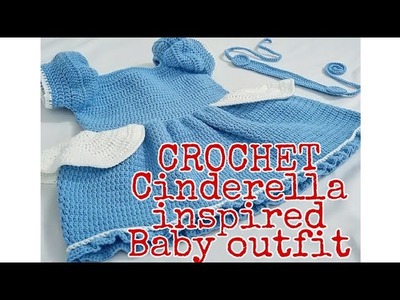 CROCHET Cinderella inspired , baby outfit