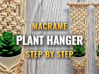 Macrame plant hanger DIY | Macrame diy | Easy macrame plant hanger tutorial