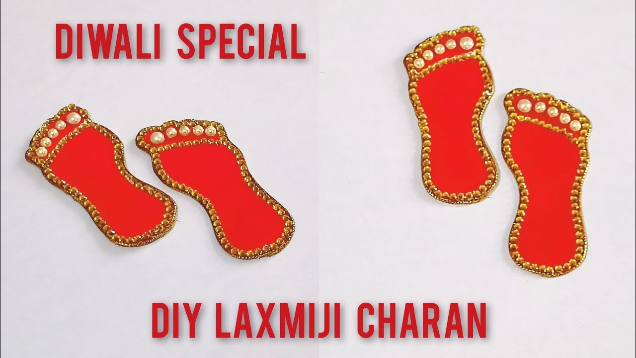DIY Laxmi ji Charan. Diwali Special craft. .