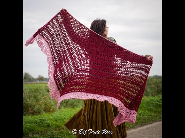 Haakpakket Esparanza Rose Shawl in 2 kleuren