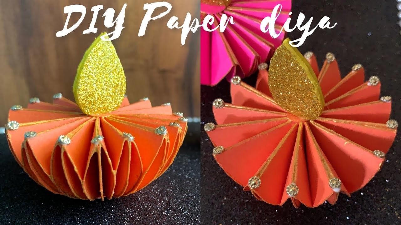 DIY paper diya| Diwali decoration| diwali school project for kids