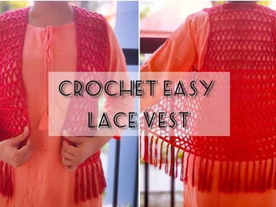 Crochet boho vest | Crochet summer vest. #crochettutorial #crochet #crochetvest