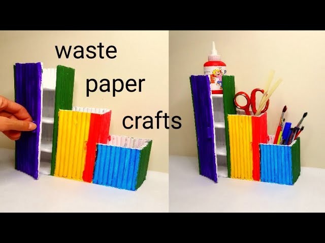 DIY desktop organizer wast paper