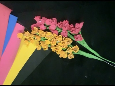 How to make flowers.foam flowers.paper craft.ফোম  দিয়ে ফুল