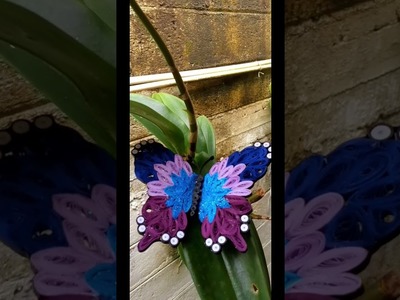 Paper quilling butterfly.#shorts
