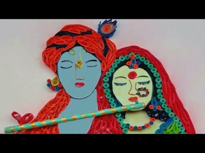 Quilling Radha Krishna Wall Art  | @paperquillingartindia