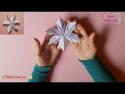 Easy snowflake origami | paper snowflake