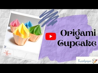 Origami Cupcakes | Easy 3D Origami Paper Cupcakes| #origami  #cupcake