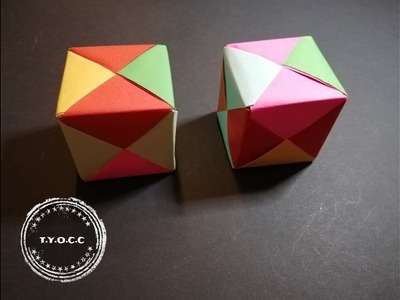 EASY TO MAKE ORIGAMI 3D CUBE #papiervouwen #kubus #origami.HEEL EENVOUDIG ORIGAMI KUBUS VOUWEN