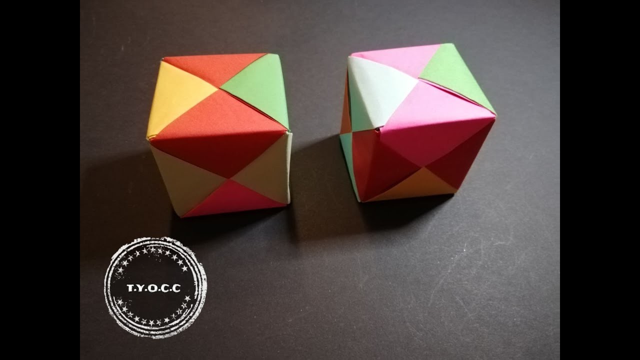 EASY TO MAKE ORIGAMI 3D CUBE #papiervouwen #kubus #origami.HEEL EENVOUDIG ORIGAMI KUBUS VOUWEN