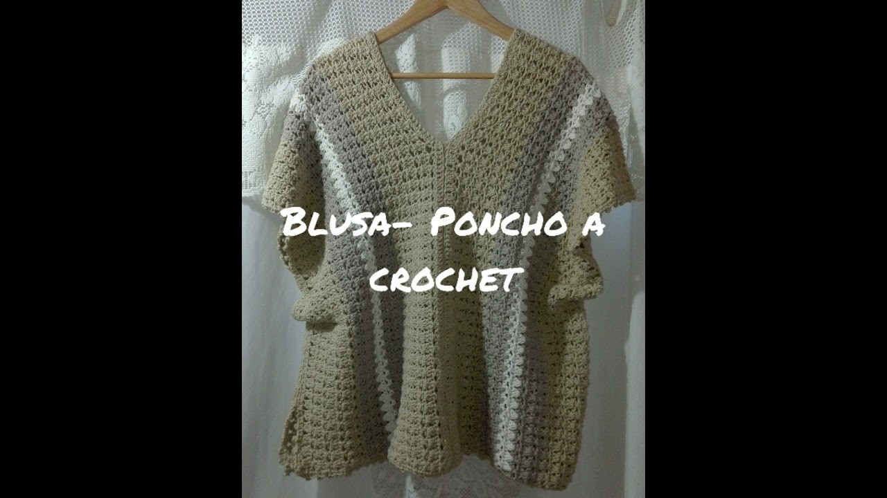 Blusa -Poncho a crochet!#shorts #shortvideo  #mistejidosmoniferreoberti