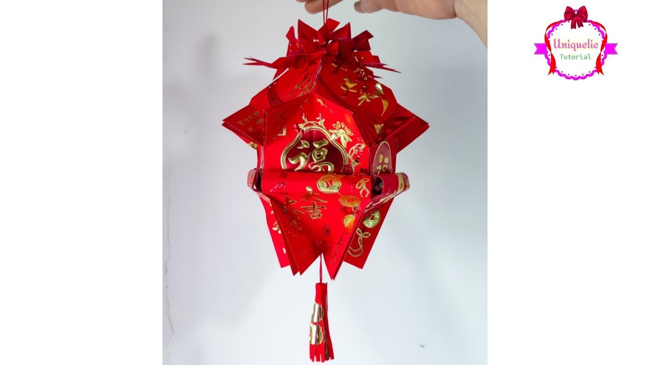 Make Chinese New Year Lantern #014 | 用红包做美丽的灯笼 |  Cara membuat lampion imlek