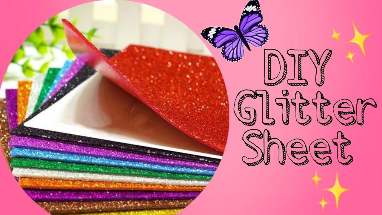 DIY Handmade Glitter Paper Sheet | DIY Glitter Paper Sheet | Handmade Glitter Cardstock #shorts