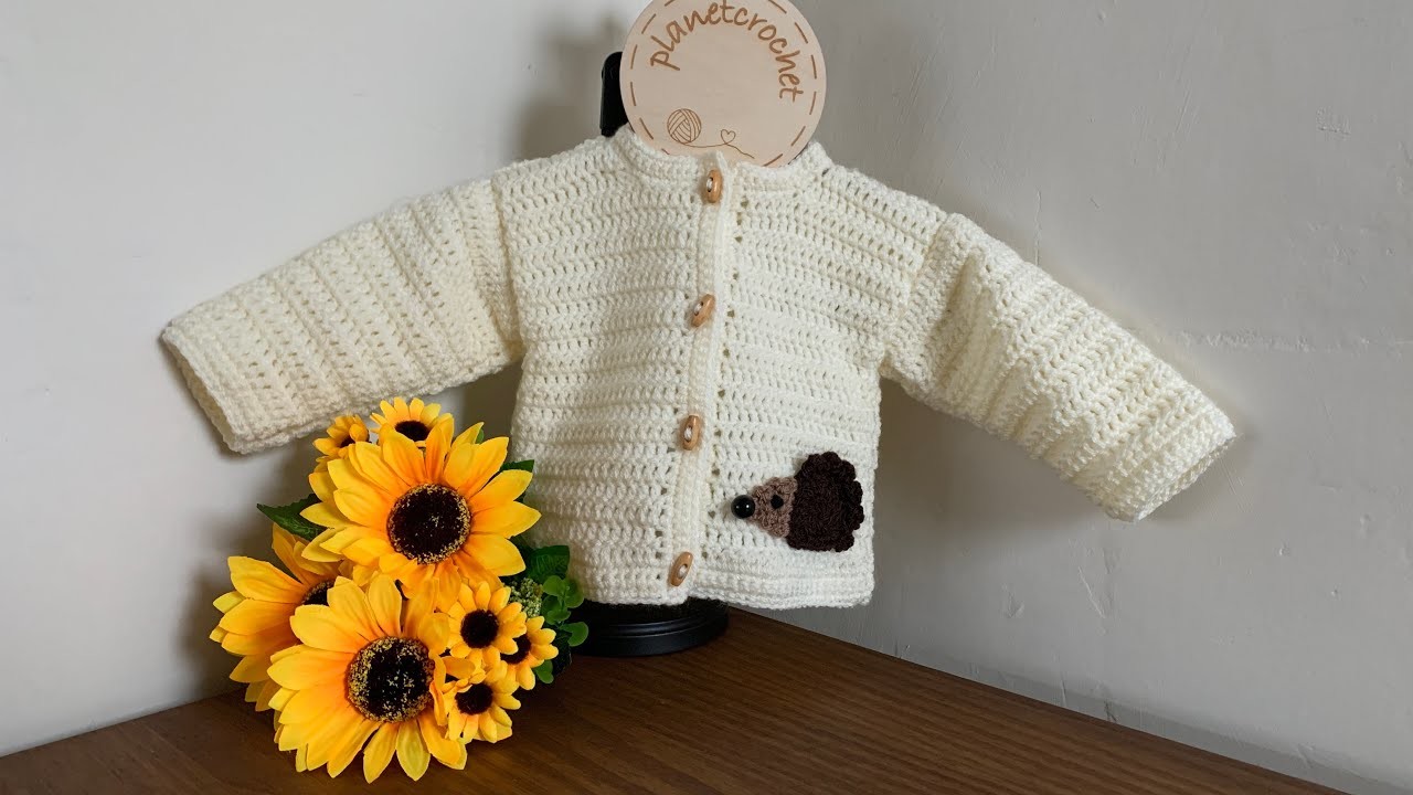 Crochet Cardigan, Crochet Cardigan Pattern, Baby Jacket V-47