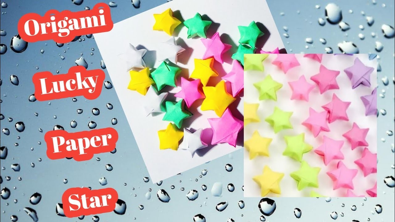 Easy origami lucky star. Origami Paper lucky star Craft. DIY Origami