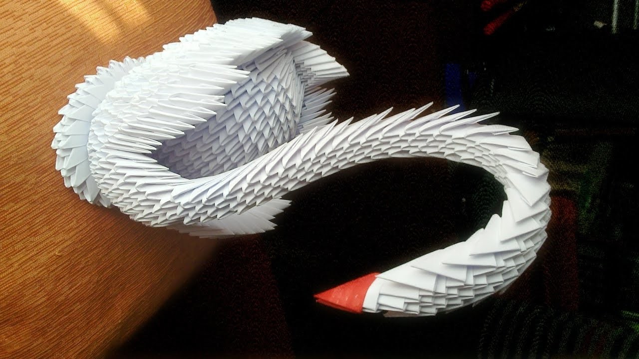 Origami 3D Swans. Paper Art #shorts #artllnaldi #llaperiart #fypnaldi
