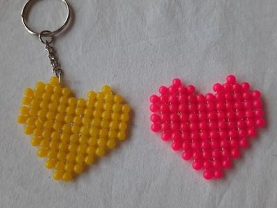 #diy #keychain#heartshape#beadswork#velantinedayspcl#chaiarts#beginner#beads#love#doityourself
