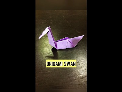 Easy paper swan origami #shorts #easy #diy #swan #origami #paper