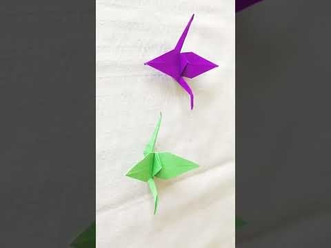Easy paper crane||origami||papercraft #shorts
