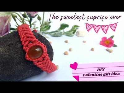 Ide kado valentine || gelang macrame