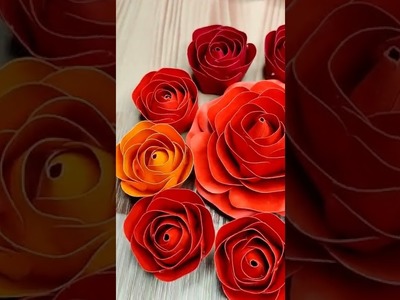 Red Paper Roses #paperart #paperflowers #paperrose #roses