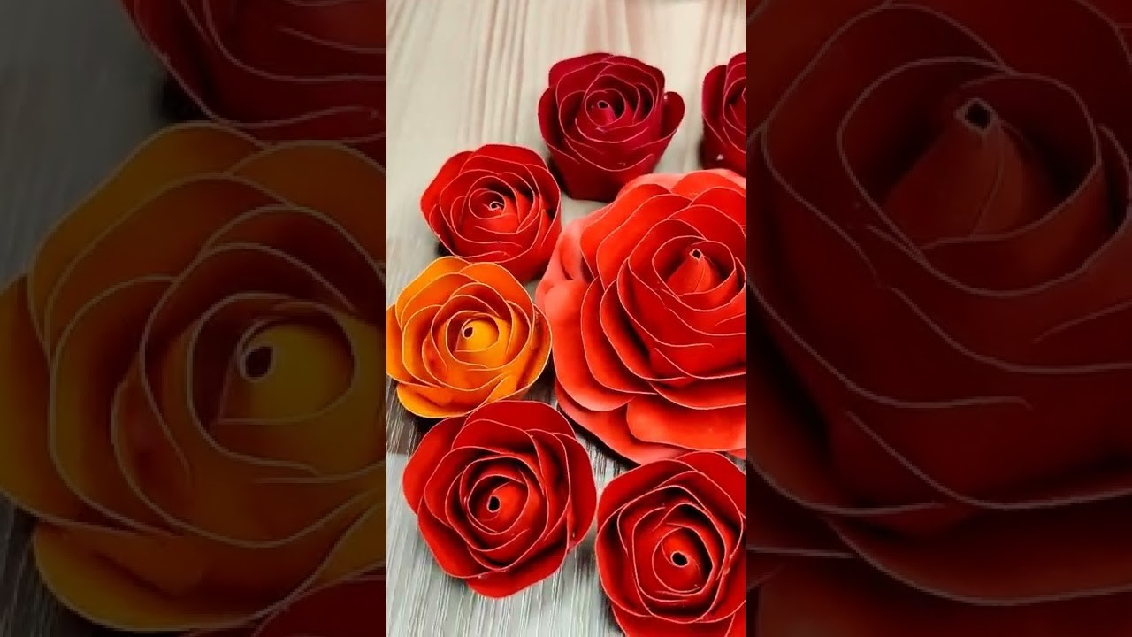 Red Paper Roses #paperart #paperflowers #paperrose #roses