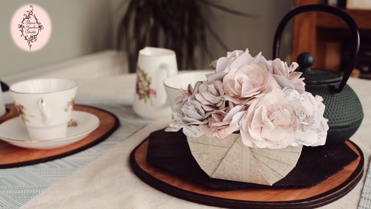 Jane Austen Paper Roses Basket Kit | ElaineHowlinStudio