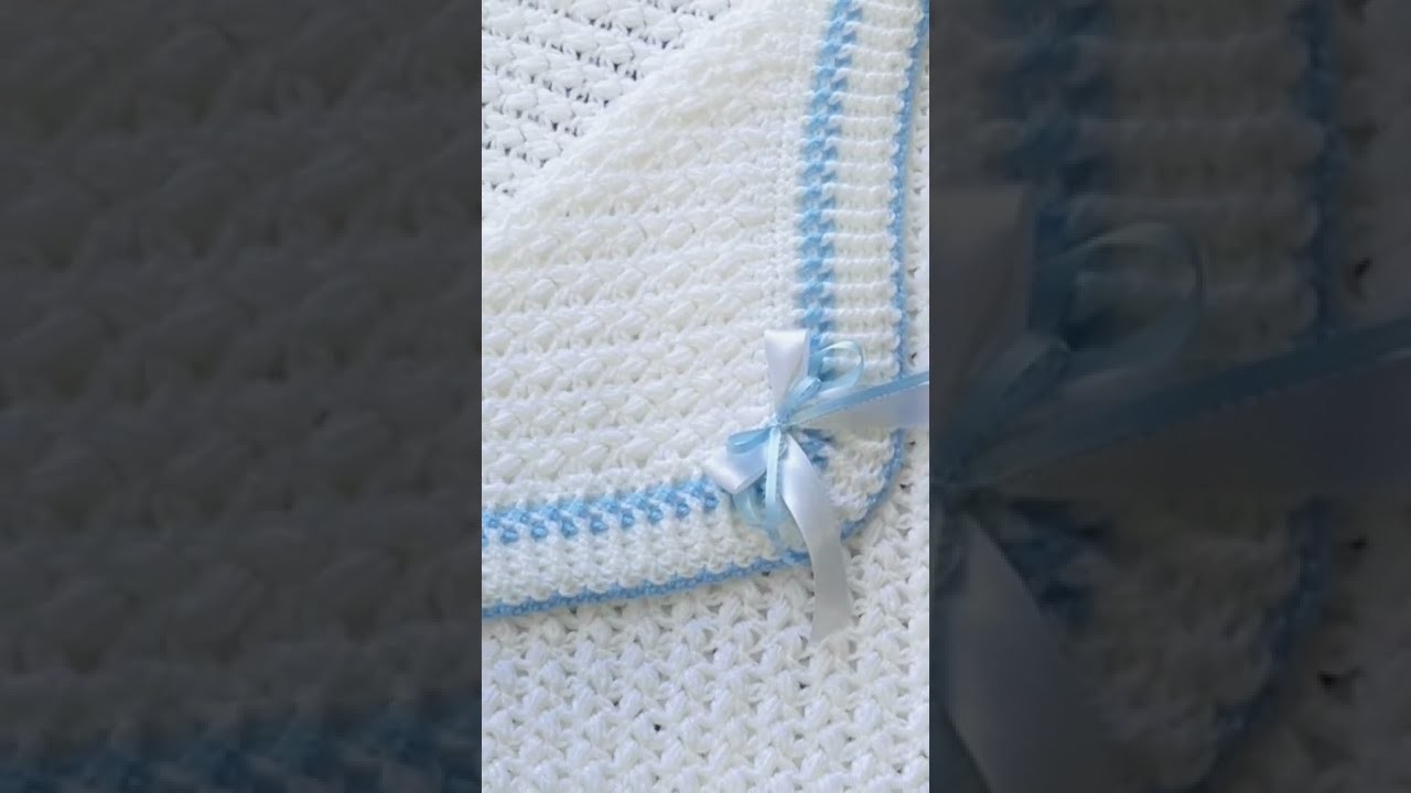Mantita para bebé. Easy Crochet Baby blanket #shorts