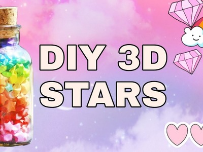 DIY 3D Stars | origami | cute paper stars | Origami Lucky Star Tutorial ⭐️ Easy DIY ⭐️ Paper Kawaii