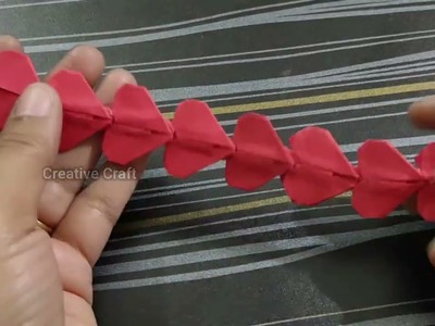 DIY paper Heart Bracelet. DIY Valentine's Day gift idea