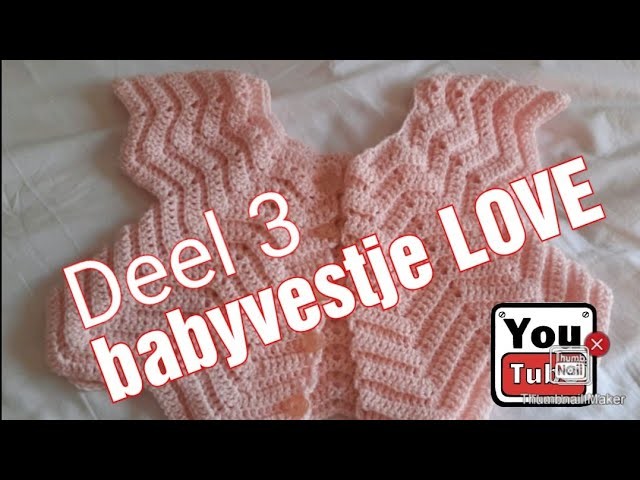 @iedereenkanhaken ❤️❤️❤️#Deel 3 Toer 5 en 6 #crochet#haken #babyvestje #love #zigzag #chevron #diy