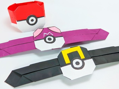 Origami Paper Bracelet | Pokeball DIY