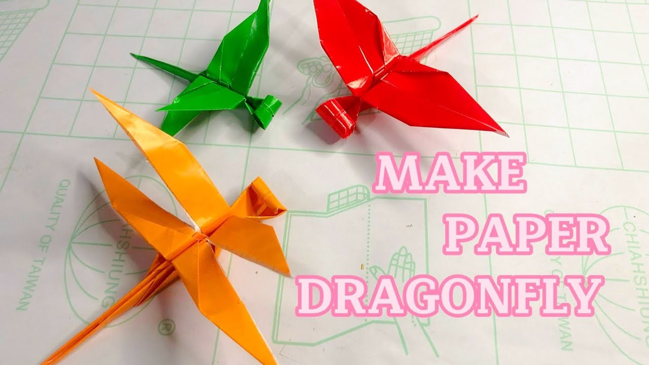 ???????? MAKE PAPER DRAGONFLY EASY - Gia đình SiGem