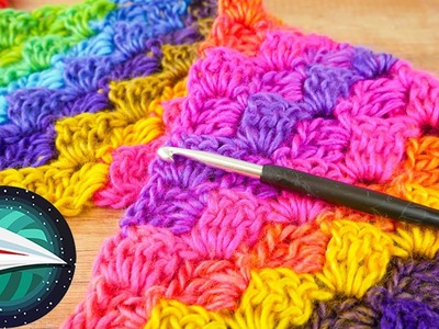 Regenboog Sjaal in C2C Patroon Haken | Super Eenvoudig voor Beginners