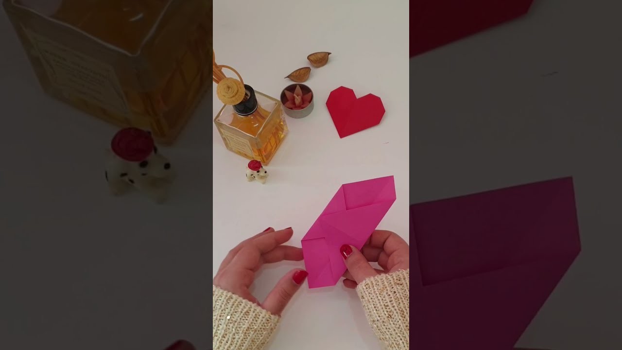 Valentines Heart Origami | Easy Heart Origami | #shorts