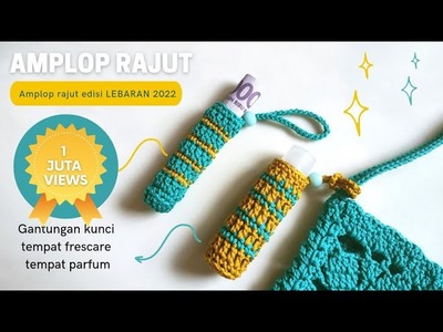 Crochet keychain | amplop rajut lebaran (subtitle)