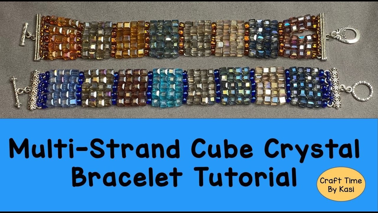Multi-Strand Cube Crystal Bracelet