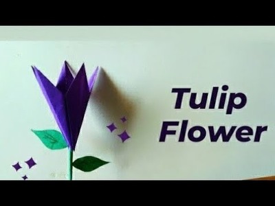 Tulip.Flower.Origami.paper.Paper Flower #shorts #shortviral #shortvideo #viralshort #youtubeshort