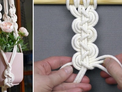 DIY Wavy Knot Plant Hanger EASY Macrame Tutorial