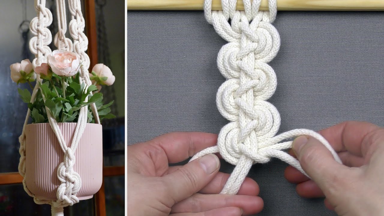 DIY Wavy Knot Plant Hanger EASY Macrame Tutorial