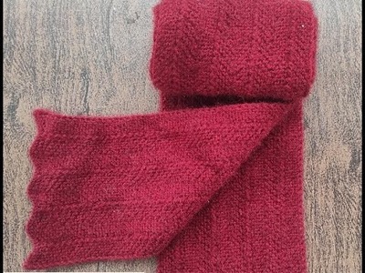 How to knit woolen muffler scarf kaise banaye for beginners easy & simple mufflerमफलय केसे बनाऐ