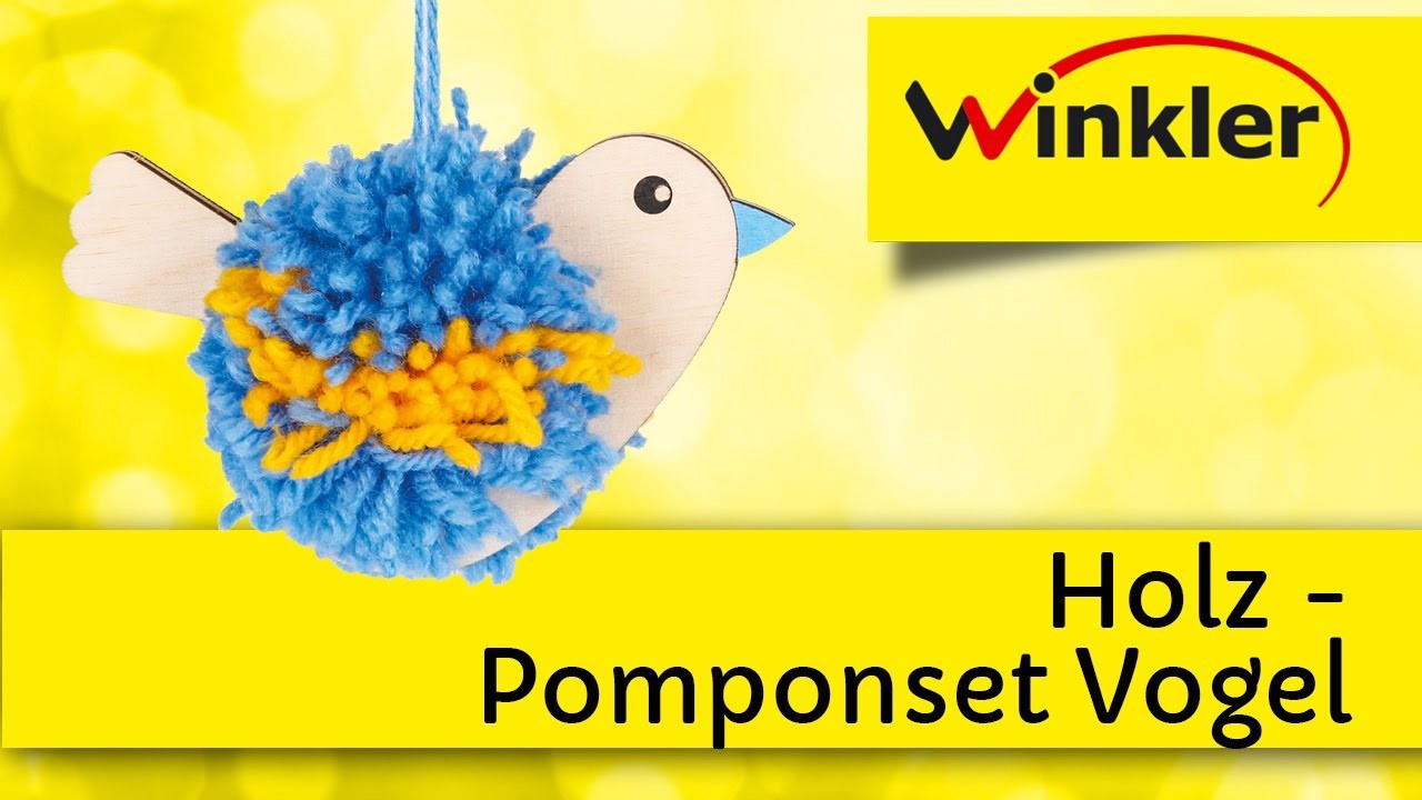 Pomponset Vogel - Winkler Basteltipp