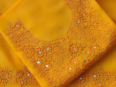 Hand embroidery|Fulkari dress in bangladesh| হাতের কাজের জামা|hater kajer jama|پھلکاری ڈیزائن