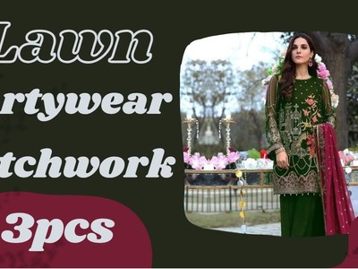Lawn Partywear Patchwork 3pcs | IBRAHIM Clothing Brand |