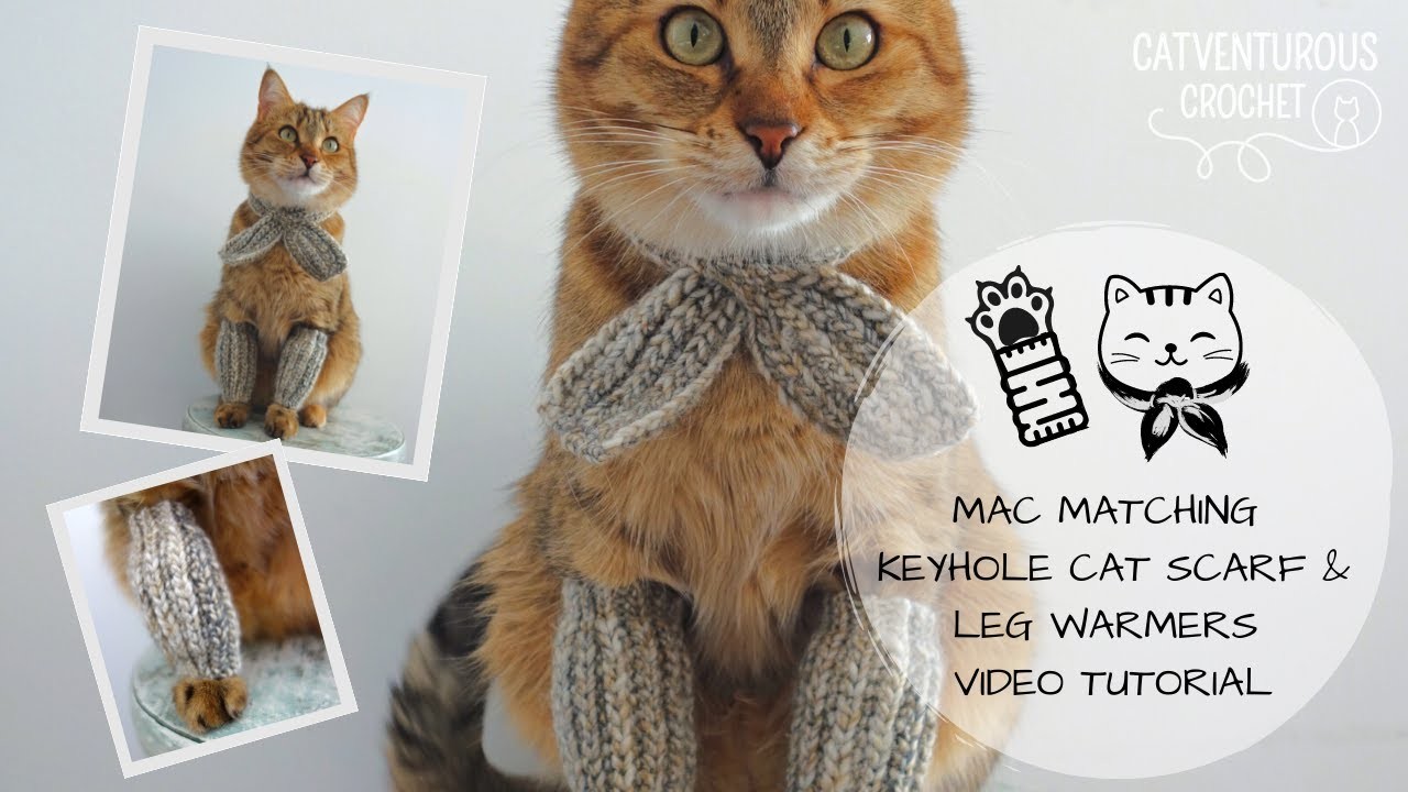 Mac Matching Keyhole Cat Scarf & Leg Warmers - Catventurous Crochet